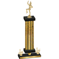 Premium Single Gold Glacier Third Place Majorette Trophy