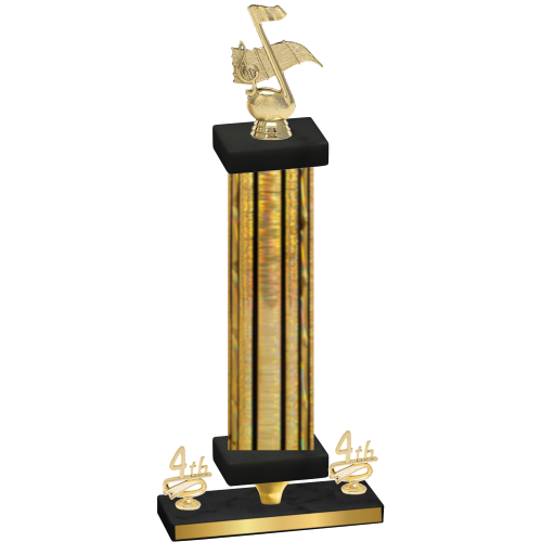Premium Single Gold Glacier Fourth Place Music Trophy