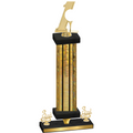Premium Single Gold Glacier Third Place Golf Trophy