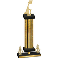 Premium Single Gold Glacier Victory Golf Trophy