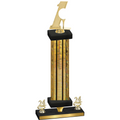 Premium Single Gold Glacier Year Golf Trophy