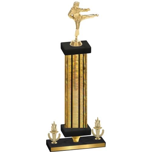 Premium Single Gold Glacier Victory Karate Trophy