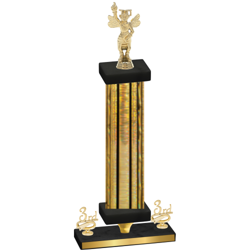 Premium Single Gold Glacier Third Place Academics Trophy