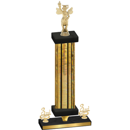 Premium Single Gold Glacier Third Place Academics Trophy