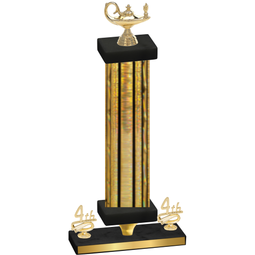 Premium Single Gold Glacier Fourth Place Academics Trophy