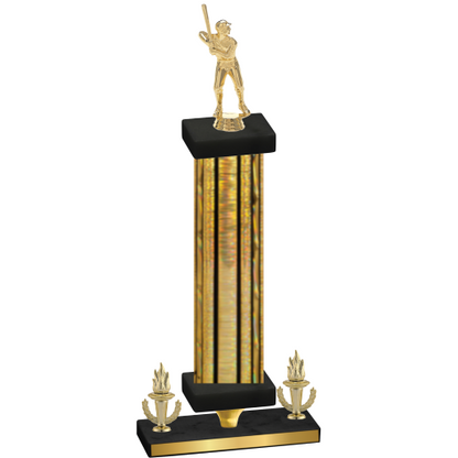 Premium Single Gold Glacier Victory Baseball Trophy
