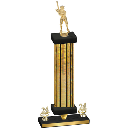 Premium Single Gold Glacier Year Baseball Trophy