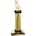 Premium Single Gold Carbon Fiber Third Place Football Trophy