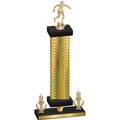 Premium Single Gold Carbon Fiber Victory Soccer Trophy