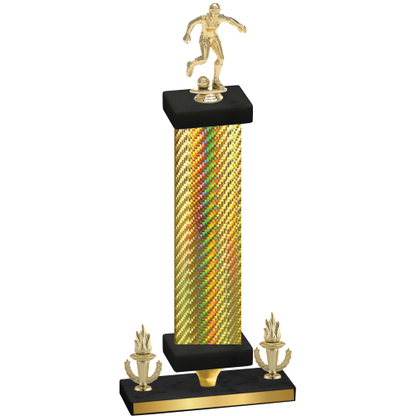 Premium Single Gold Carbon Fiber Victory Soccer Trophy
