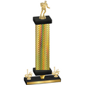 Premium Single Gold Carbon Fiber First Place Rugby Trophy