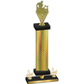 Premium Single Gold Carbon Fiber Third Place Rugby Trophy