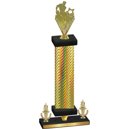 Premium Single Gold Carbon Fiber Victory Rugby Trophy