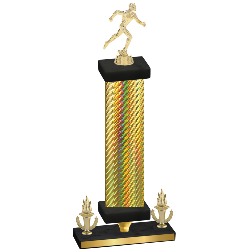Premium Single Gold Carbon Fiber Victory Running Trophy