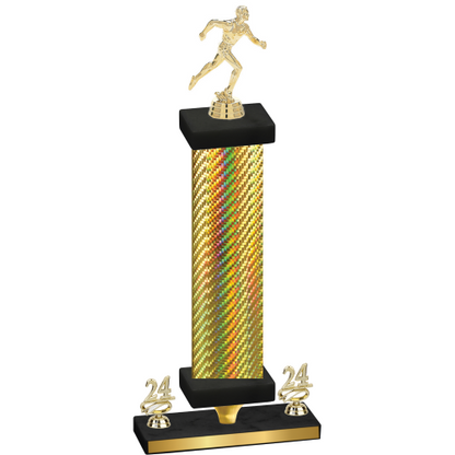 Premium Single Gold Carbon Fiber Year Running Trophy