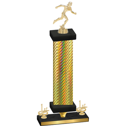 Premium Single Gold Carbon Fiber First Place Running Trophy