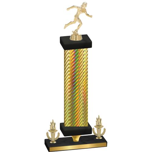 Premium Single Gold Carbon Fiber Victory Running Trophy
