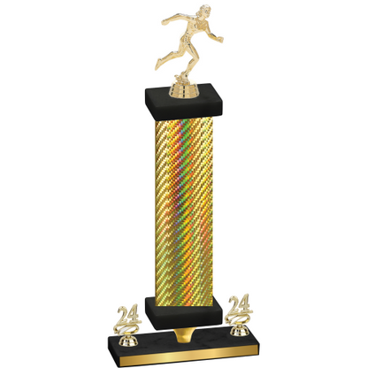 Premium Single Gold Carbon Fiber Year Running Trophy