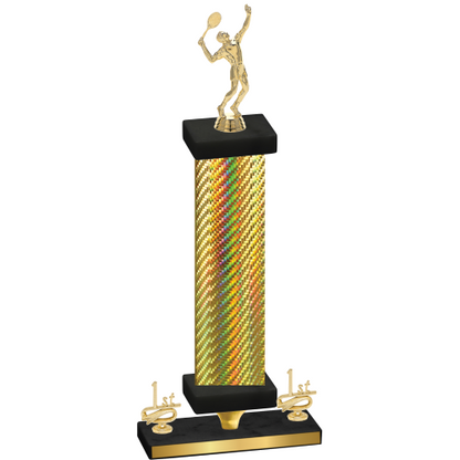 Premium Single Gold Carbon Fiber First Place Tennis Trophy