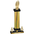 Premium Single Gold Carbon Fiber Victory Football Trophy