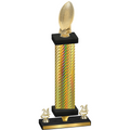 Premium Single Gold Carbon Fiber Year Football Trophy
