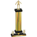 Premium Single Gold Carbon Fiber Year Wrestling Trophy