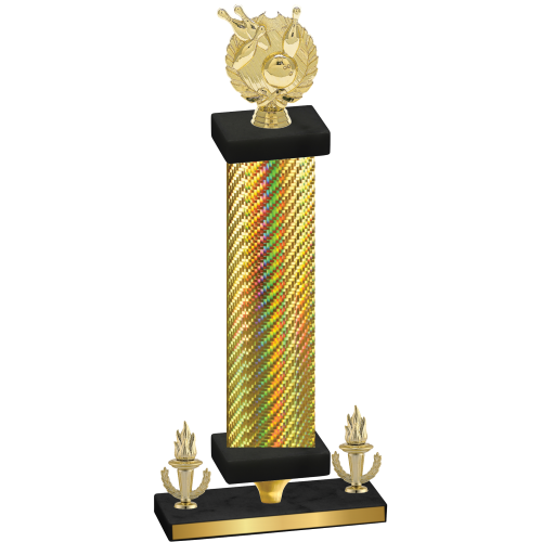 Premium Single Gold Carbon Fiber Victory Bowling Trophy