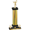 Premium Single Gold Carbon Fiber Fourth Place Volleyball Trophy