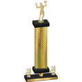 Premium Single Gold Carbon Fiber Year Volleyball Trophy