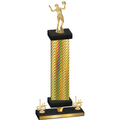 Premium Single Gold Carbon Fiber First Place Volleyball Trophy