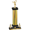 Premium Single Gold Carbon Fiber Victory Volleyball Trophy