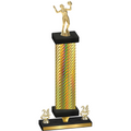 Premium Single Gold Carbon Fiber Year Volleyball Trophy