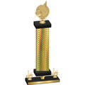 Premium Single Gold Carbon Fiber First Place Volleyball Trophy
