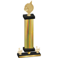 Premium Single Gold Carbon Fiber Third Place Volleyball Trophy