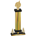 Premium Single Gold Carbon Fiber Victory Volleyball Trophy