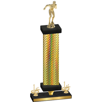 Premium Single Gold Carbon Fiber First Place Swimming Trophy