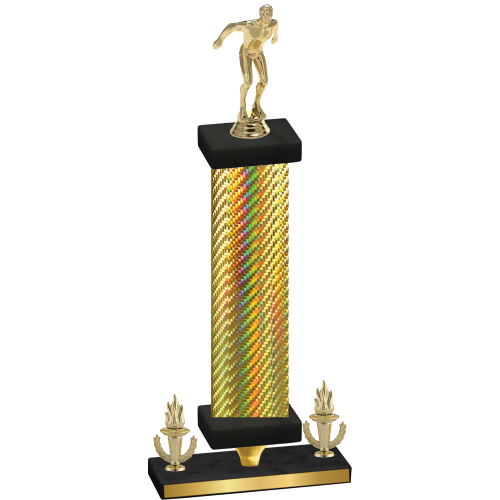 Premium Single Gold Carbon Fiber Victory Swimming Trophy