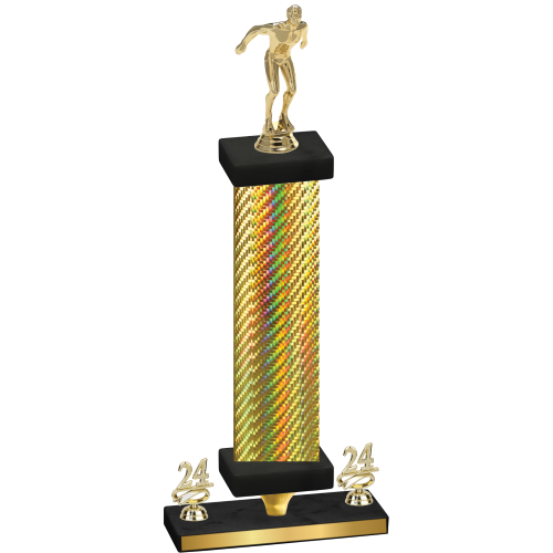 Premium Single Gold Carbon Fiber Year Swimming Trophy
