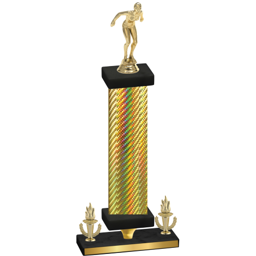 Premium Single Gold Carbon Fiber Victory Tennis Trophy
