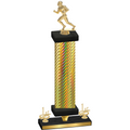 Premium Single Gold Carbon Fiber First Place Football Trophy