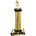 Premium Single Gold Carbon Fiber Victory Football Trophy
