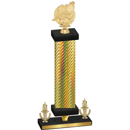 Premium Single Gold Carbon Fiber Victory Swimming Trophy