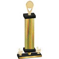Premium Single Gold Carbon Fiber Third Place Insert Trophy