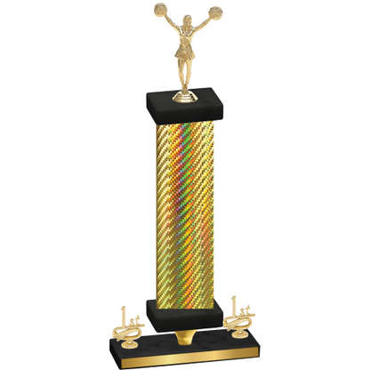 Premium Single Gold Carbon Fiber First Place Cheerleading Trophy