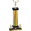 Premium Single Gold Carbon Fiber Victory Cheerleading Trophy