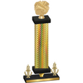 Premium Single Gold Carbon Fiber Victory Cheerleading Trophy