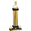 Premium Single Gold Carbon Fiber Third Place Lacrosse Trophy