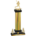 Premium Single Gold Carbon Fiber Victory Lacrosse Trophy