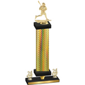Premium Single Gold Carbon Fiber Year Lacrosse Trophy