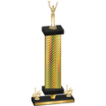 Premium Single Gold Carbon Fiber First Place Victory Trophy
